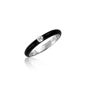 Weißgold, Ringe, Adolfo Courrier Black & White Ring P2-BW-04