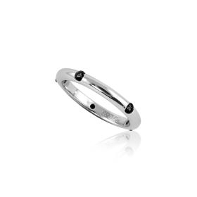 Weißgold, Ringe, Adolfo Courrier Black & White Ring P2-BW-03