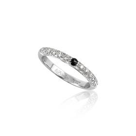 Weißgold, Ringe, Adolfo Courrier Black & White Ring P2-BW-01