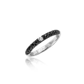 Weißgold, Ringe, Adolfo Courrier Black & White Ring P2-BW-02