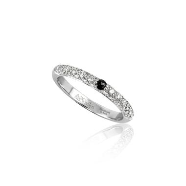 Ringe, Weißgold, Adolfo Courrier Black & White Ring