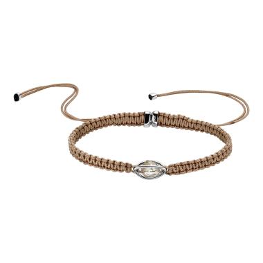 Armschmuck, Weißgold, Leo Wittwer Rough Cut® Macramé Armband