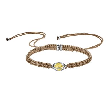 Armschmuck, Weißgold, Leo Wittwer Rough Cut® Macramé Armband