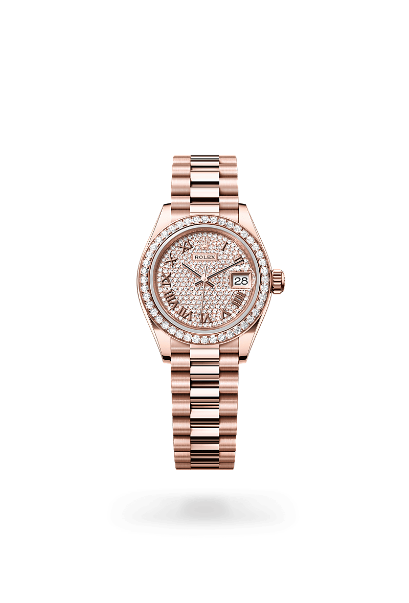 Rolex Lady-Datejust M279135RBR-0021 Herrenuhr / Damenuhr - Oyster, 28 mm, Everose-Gold mit Diamanten 